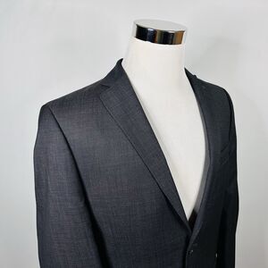 Marc Anthony 40R Sport Coat Dark Gray 100% Wool Two Button Lined Double Vented